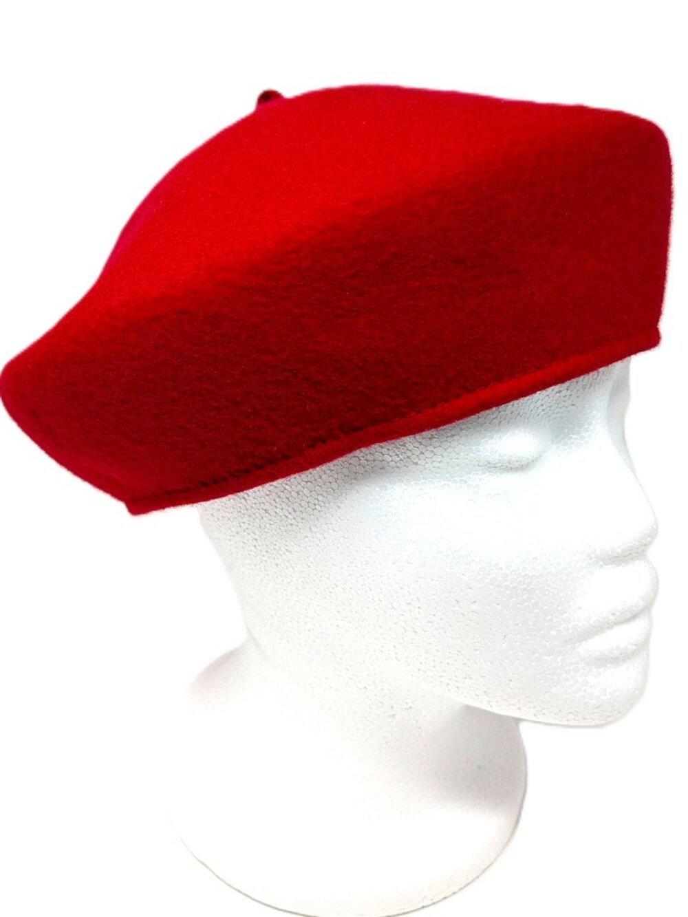 Red Wool Beret French Artist Flat Painters Cap FITS A WOMANS 7 NWT Large Girls